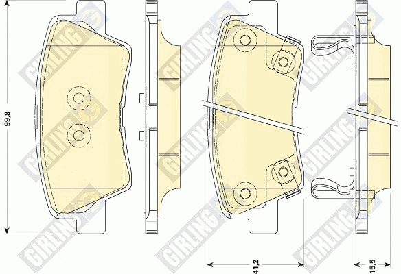 Brake Pad Set, disc brake (6134949)