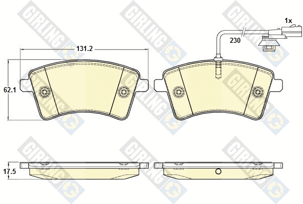Brake Pad Set, disc brake (6119411)