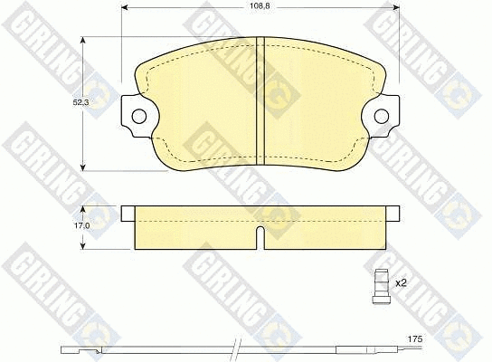 Brake Pad Set, disc brake (6101543)