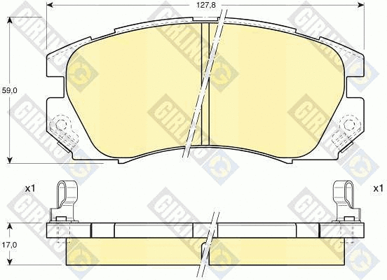 Brake Pad Set, disc brake (6111799)