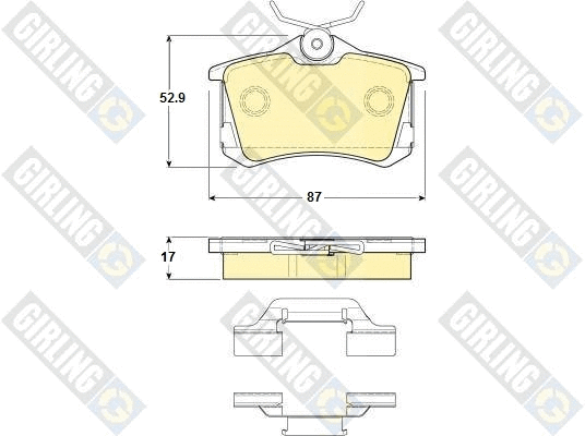 Brake Pad Set, disc brake (6114161)