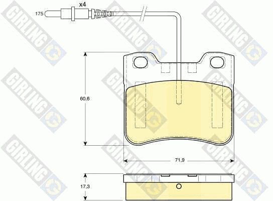 Brake Pad Set, disc brake (6110312)