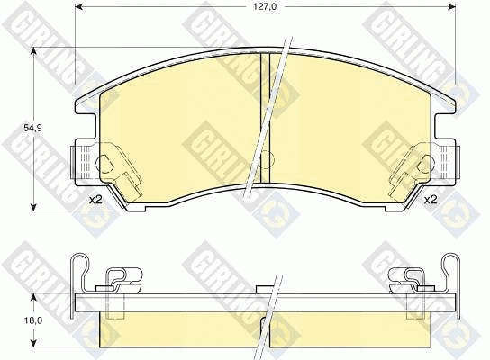 Brake Pad Set, disc brake (6103809)
