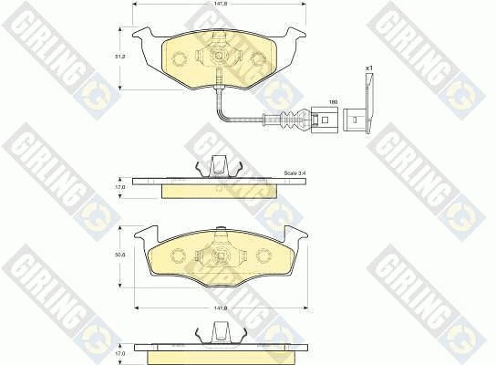 Brake Pad Set, disc brake (6115862)