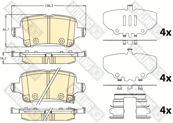 Brake Pad Set, disc brake (6121848)