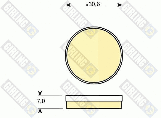 Brake Pad Set, disc parking brake (6102719)