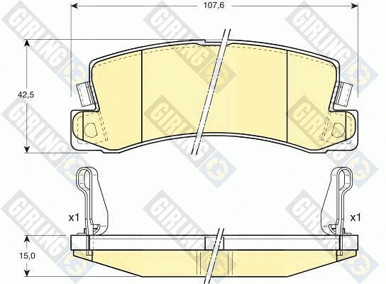 Brake Pad Set, disc brake (6131649)