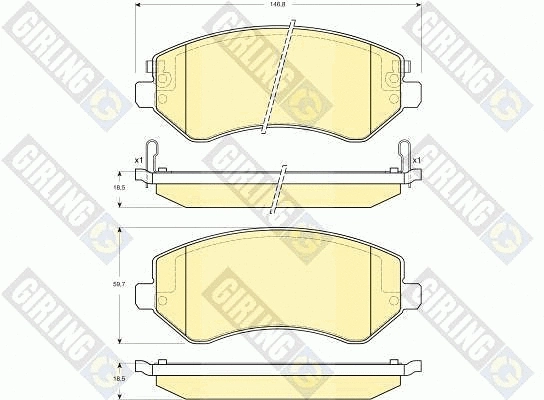 Brake Pad Set, disc brake (6141261)