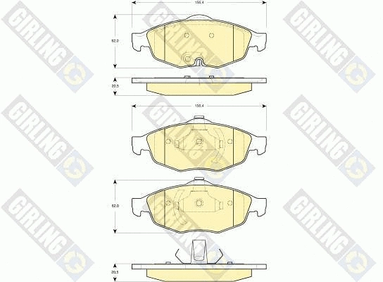 Brake Pad Set, disc brake (6141252)