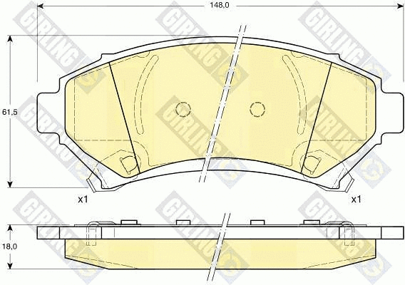 Brake Pad Set, disc brake (6113089)