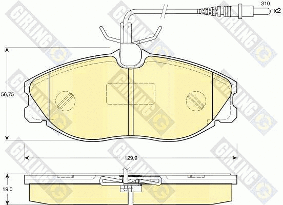 Brake Pad Set, disc brake (6112591)