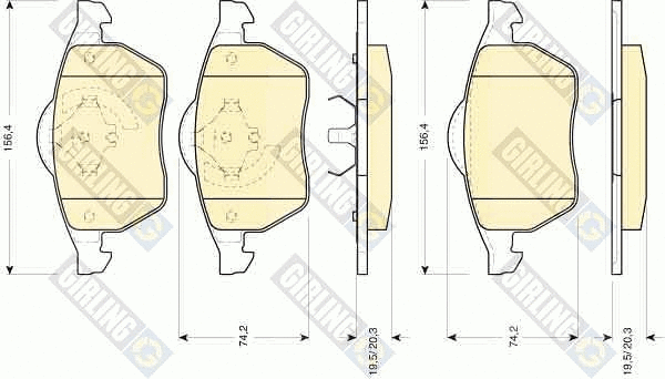 Brake Pad Set, disc brake (6112002)