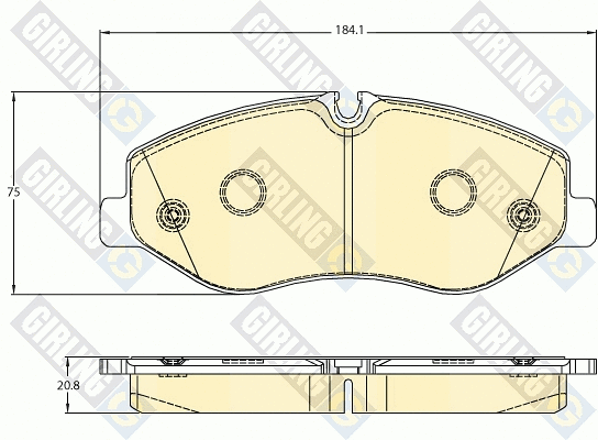 Brake Pad Set, disc brake (6121033)