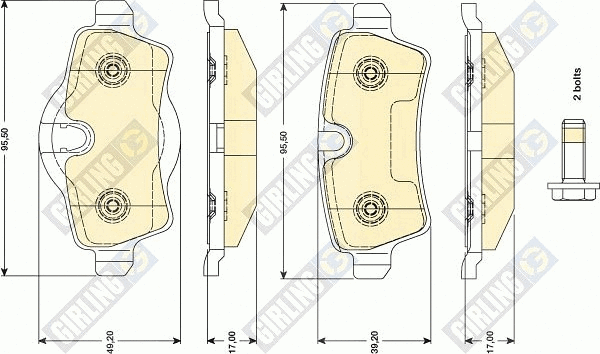 Brake Pad Set, disc brake (6117661)