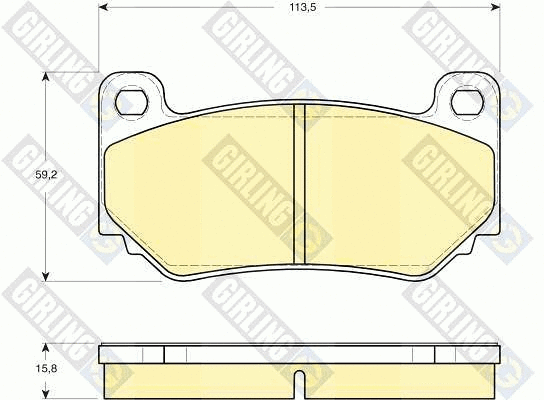 Brake Pad Set, disc brake (6115686)