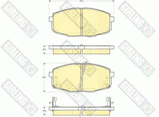 Brake Pad Set, disc brake (6133429)