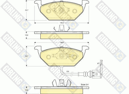 Brake Pad Set, disc brake (6113865)
