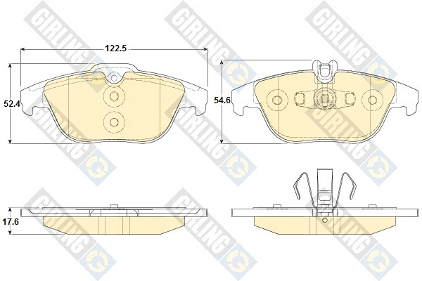 Brake Pad Set, disc brake (6120512)