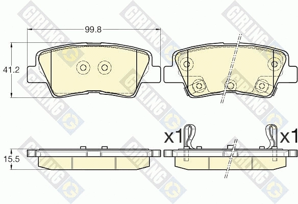 Brake Pad Set, disc brake (6135696)