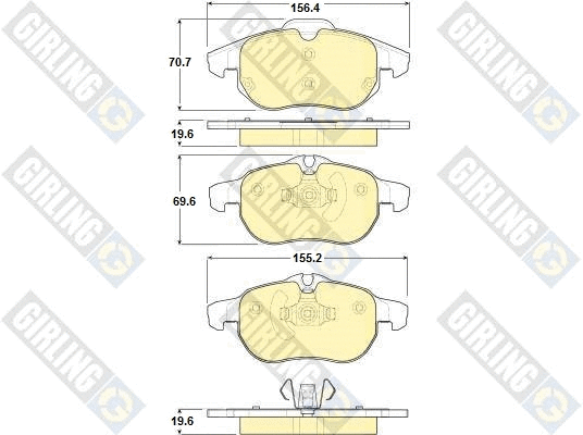 Brake Pad Set, disc brake (6116132)