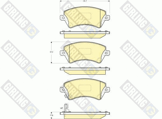 Brake Pad Set, disc brake (6132881)