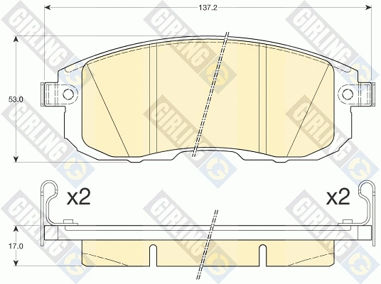 Brake Pad Set, disc brake (6136166)