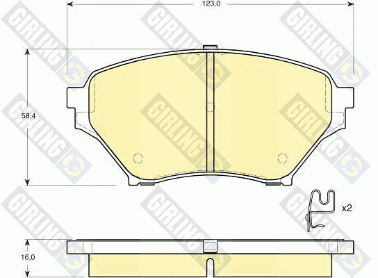 Brake Pad Set, disc brake (6133029)