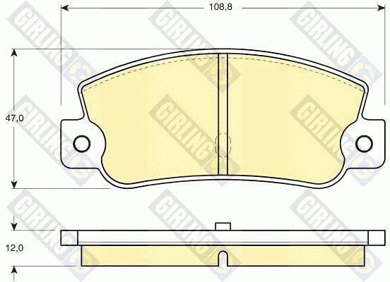 Brake Pad Set, disc brake (6103603)