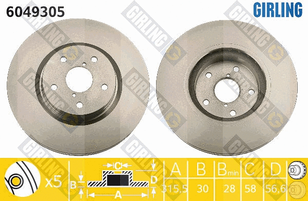 Brake Disc (6049305)