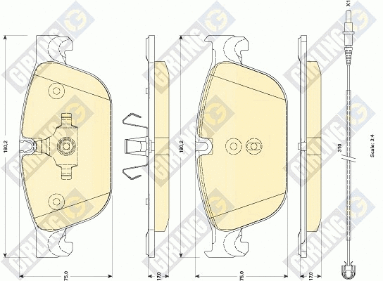 Brake Pad Set, disc brake (6118892)