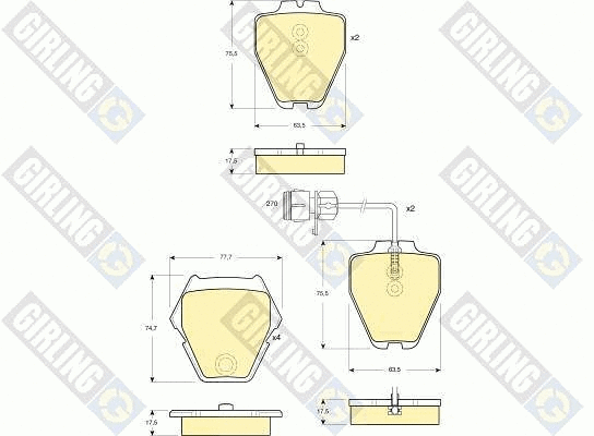 Brake Pad Set, disc brake (6113711)