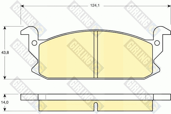 Brake Pad Set, disc brake (6103669)