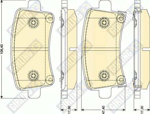 Brake Pad Set, disc brake (6117841)