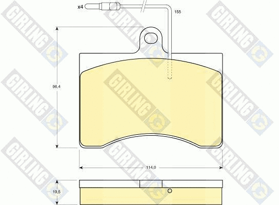 Brake Pad Set, disc brake (6103149)