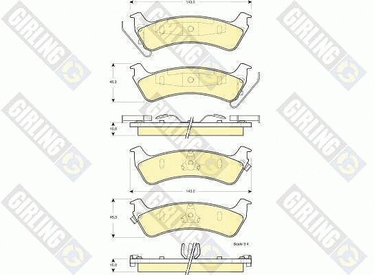 Brake Pad Set, disc brake (6141245)