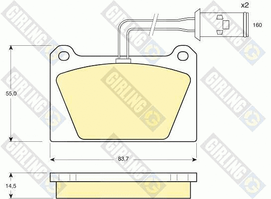 Brake Pad Set, disc brake (6103366)