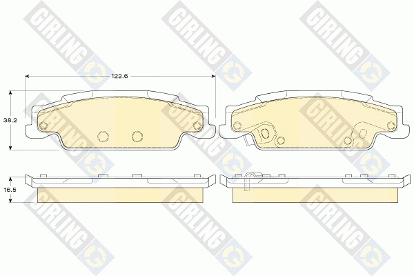 Brake Pad Set, disc brake (6144538)