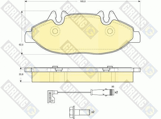 Brake Pad Set, disc brake (6116004)
