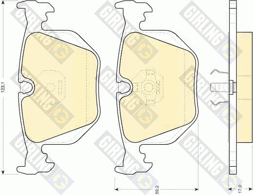 Brake Pad Set, disc brake (6111192)