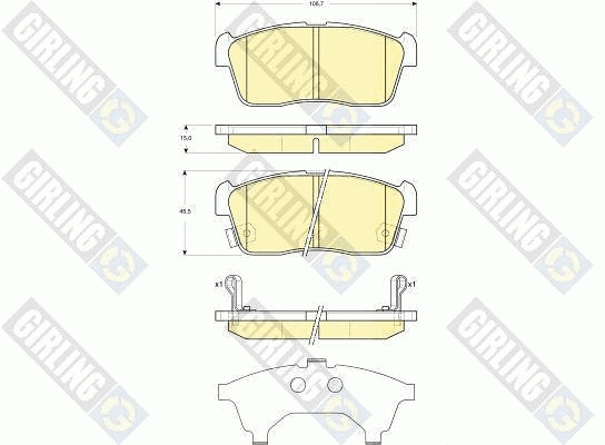 Brake Pad Set, disc brake (6133519)