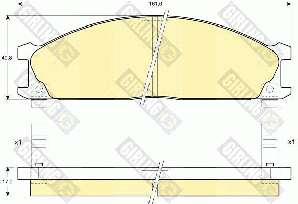 Brake Pad Set, disc brake (6107669)