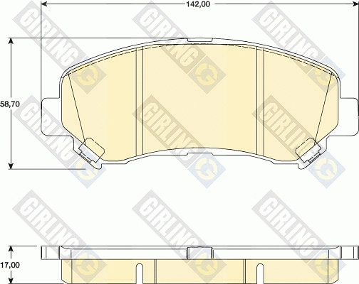 Brake Pad Set, disc brake (6134679)