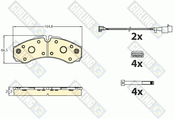 Brake Pad Set, disc brake (6121095)
