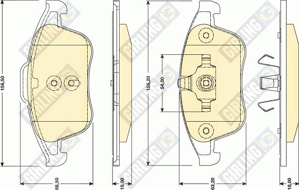 Brake Pad Set, disc brake (6117882)