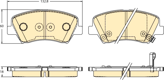Brake Pad Set, disc brake (6135526)
