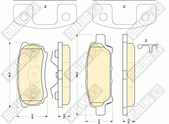Brake Pad Set, disc brake (6141439)