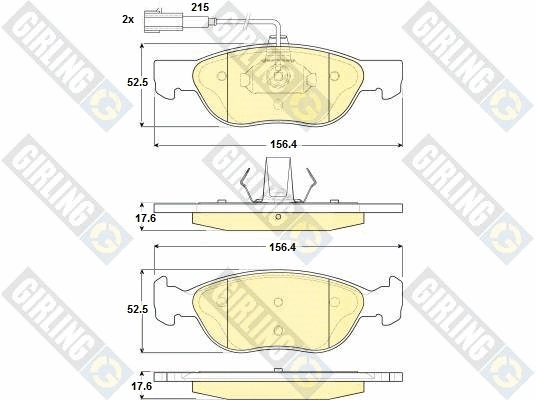 Brake Pad Set, disc brake (6114862)