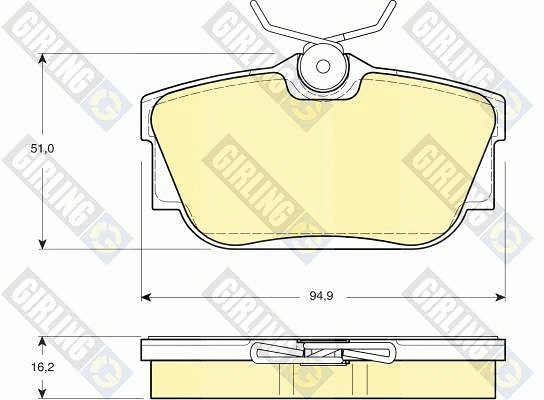 Brake Pad Set, disc brake (6113251)
