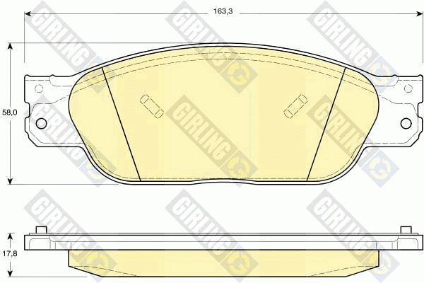 Brake Pad Set, disc brake (6114019)
