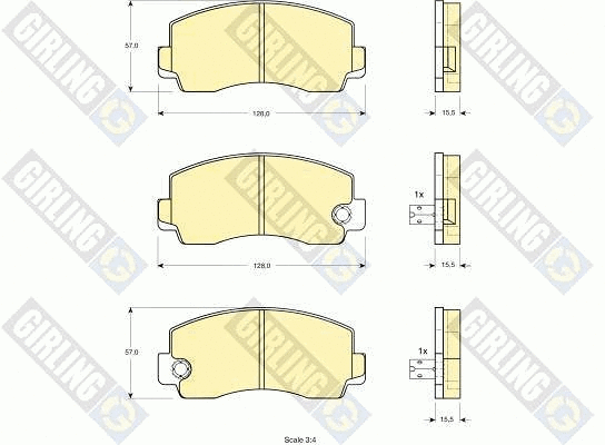 Brake Pad Set, disc brake (6102129)